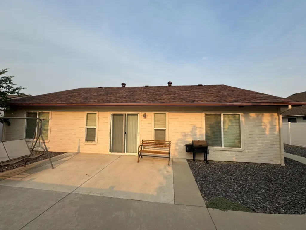 backyard view on new replacement residential roof grand junciton colorado